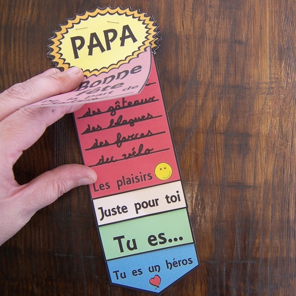 Livret à cachettes pour papa