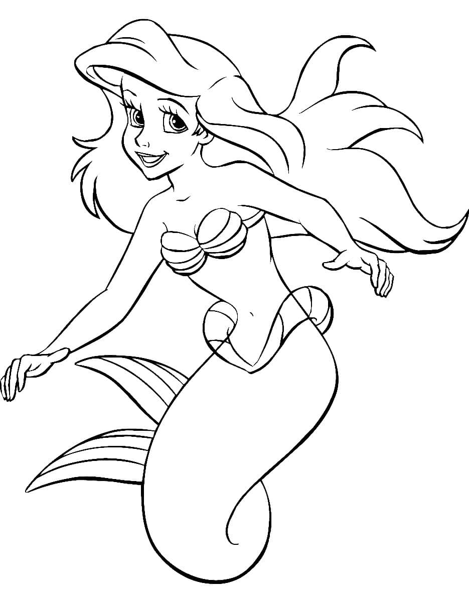 Coloriage sirène  20 dessins à imprimer gratuitement – Jeux et Compagnie