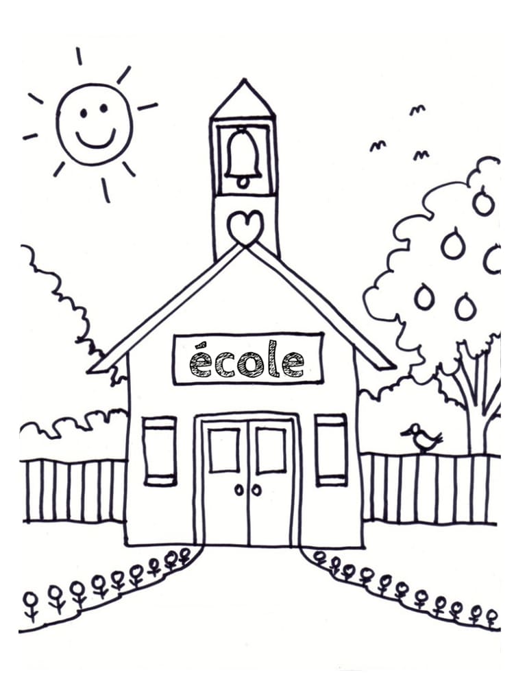 coloriage ecole modeles a imprimer