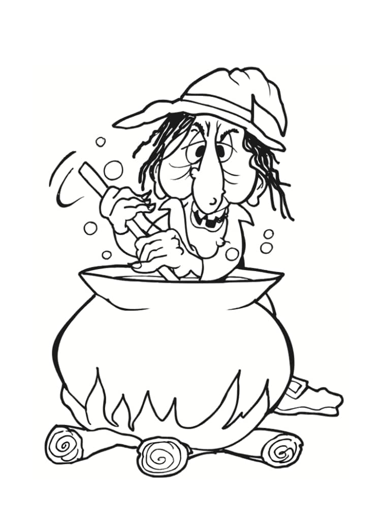 Coloriage sorcière : les modèles à imprimer