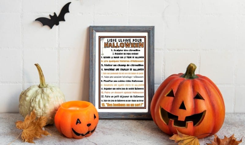 liste pour halloween
