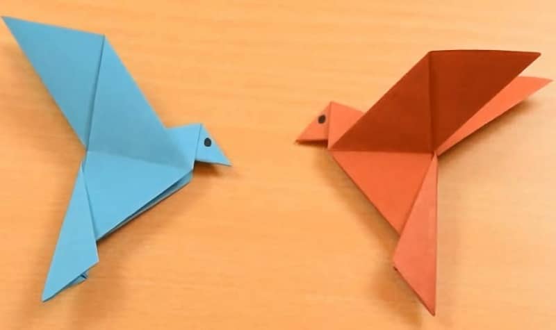 oiseau origami facile