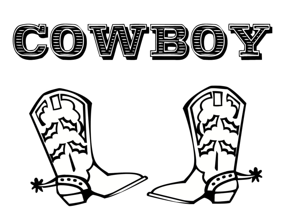 cowboy coloriage