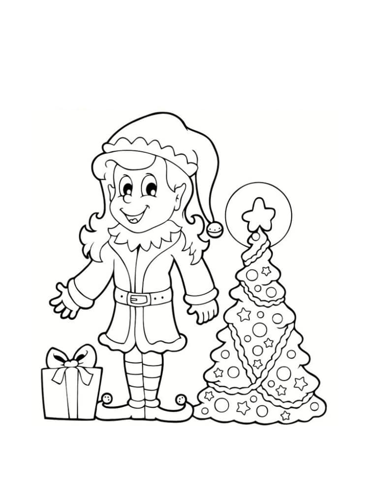 coloriage lutin de noel 20 modeles a imprimer