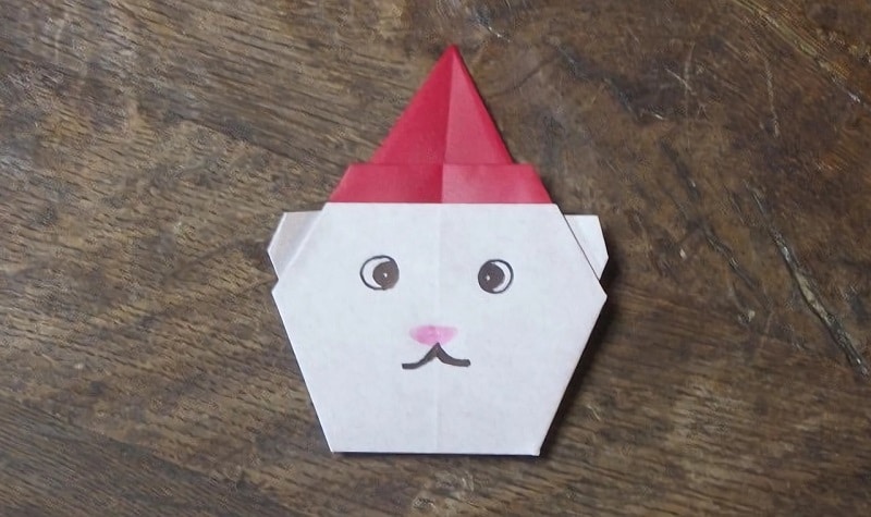 Origami ours de Noël