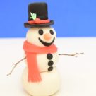 Bonhomme de neige en pâte à modeler
