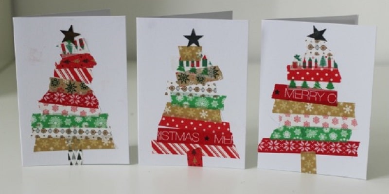 {DiY} Carte Sapin Noël avec des épluchures de crayons de ...