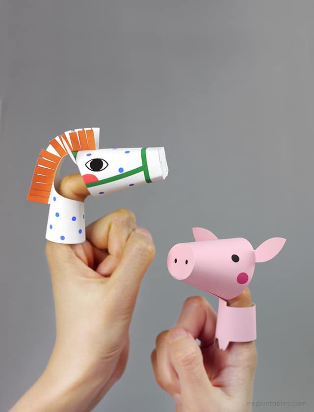 marionnettes à doigt en papier