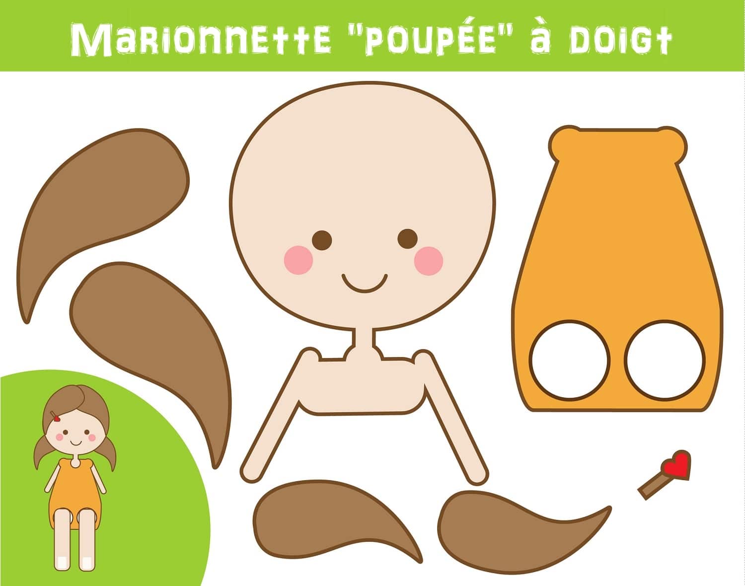 Marionnette à doigt à imprimer : 10 modèles !