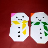 Origami bonhomme de neige