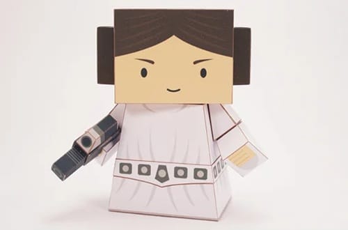 paper toy princesse leia