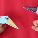 Origami oiseau marionnette