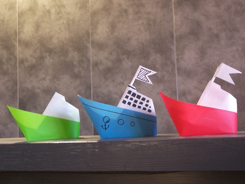 bateaux en papier