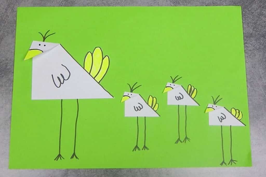 poules en papier