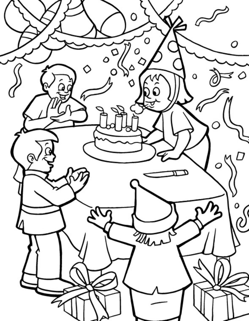 coloriage anniversaire enfant