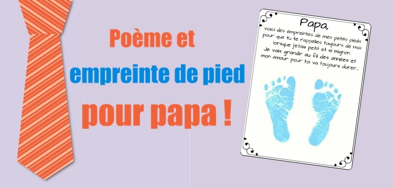 Poeme Et Empreinte De Pied Pour Papa