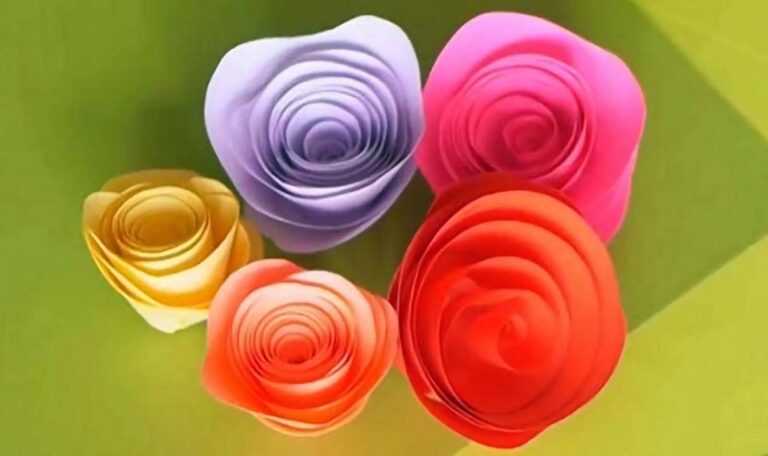 Rose en papier facile et rapide