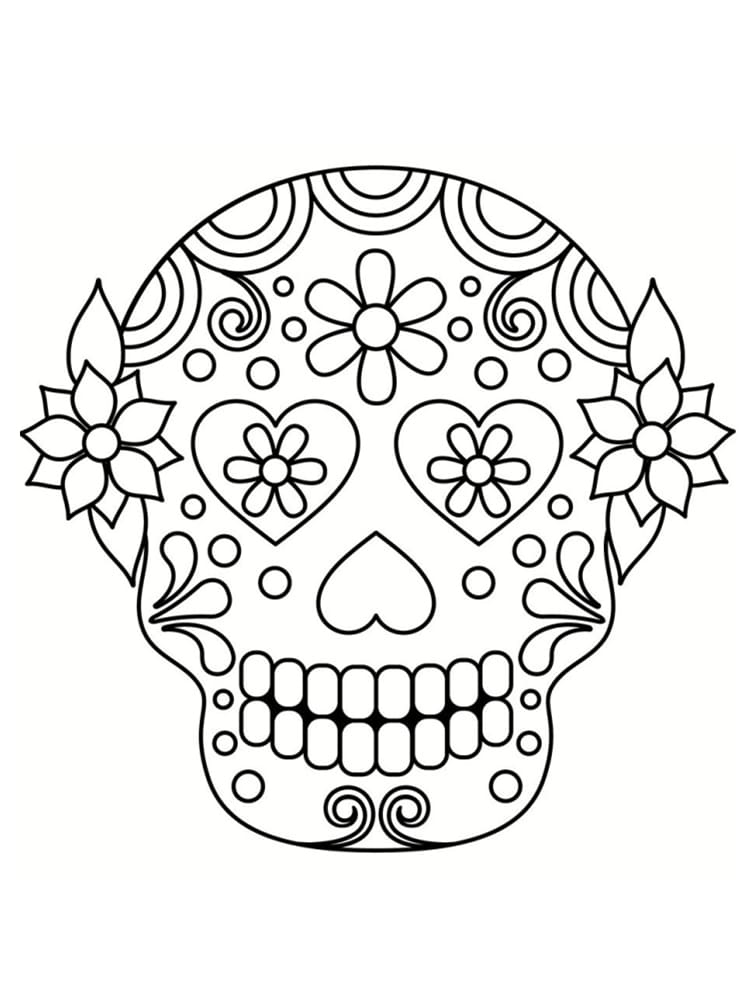 Coloriage Tête De Mort Mexicaine 20 Dessins à Imprimer