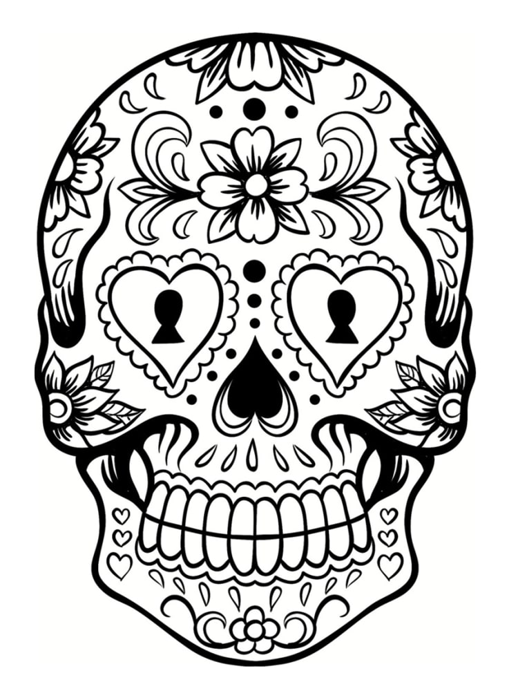 Coloriage Tete De Mort Mexicaine 20 Dessins A Imprimer