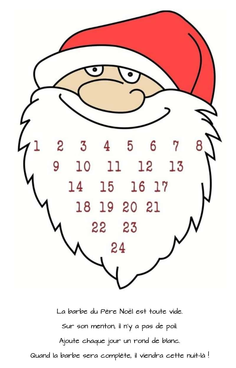 calendrier de l avent barbe du p¨re no l