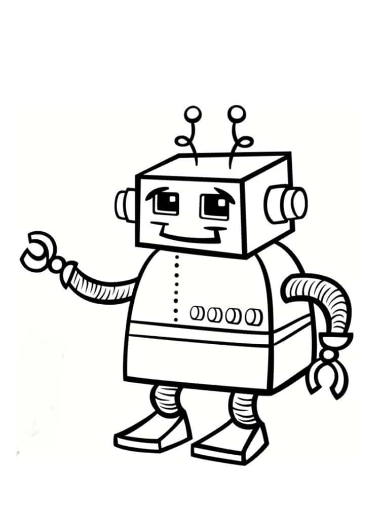 Coloriage robot  30 dessins à imprimer gratuitement – Jeux et Compagnie