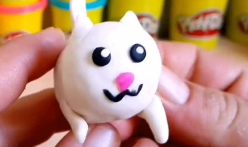 Chat en pâte à modeler