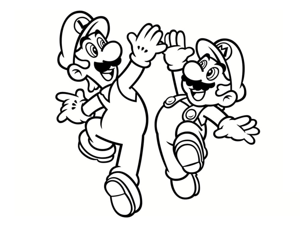 Coloriage Mario à imprimer  des dessins gratuits du jeu vidéo