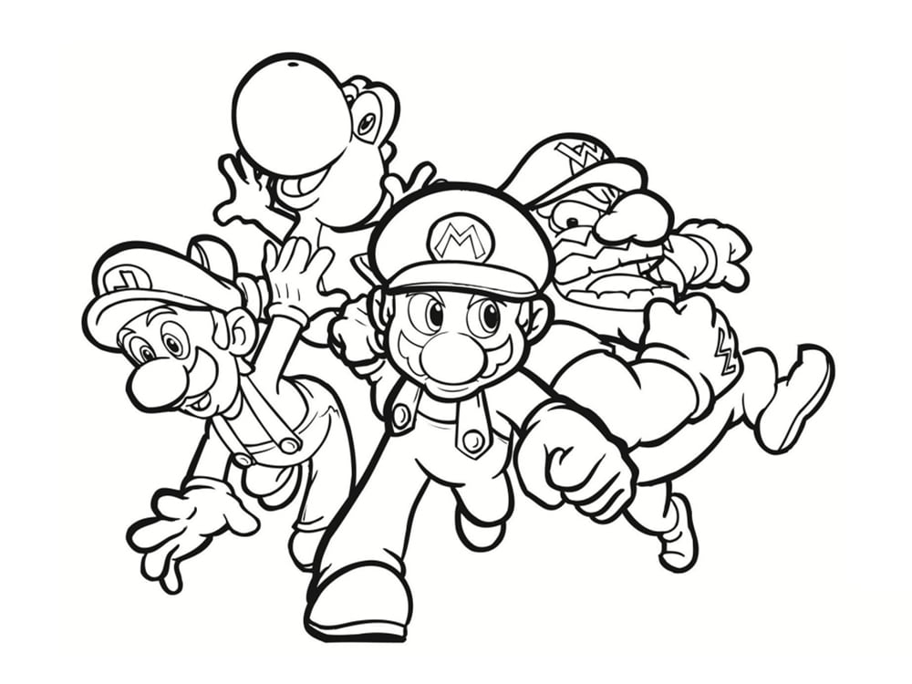 Coloriage Mario à imprimer : liste des meilleurs dessins à faire - Breakflip