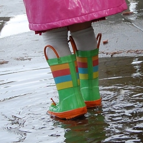 Jouer sous la pluie