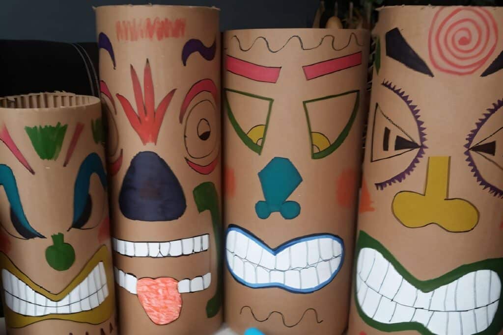 bricolage totem de koh lanta