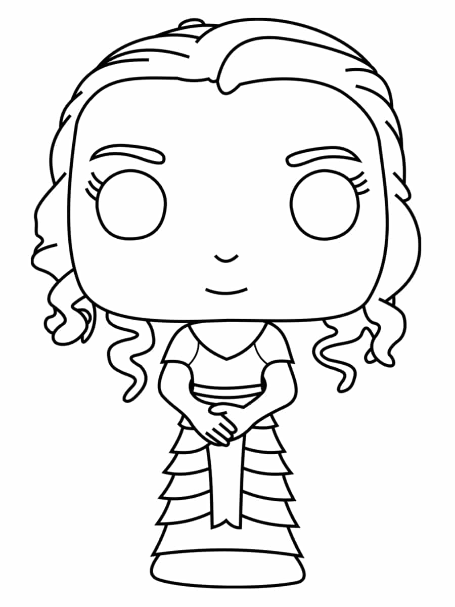 coloriage hermione robe de bal