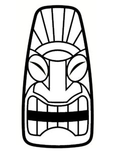 tiki à colorier