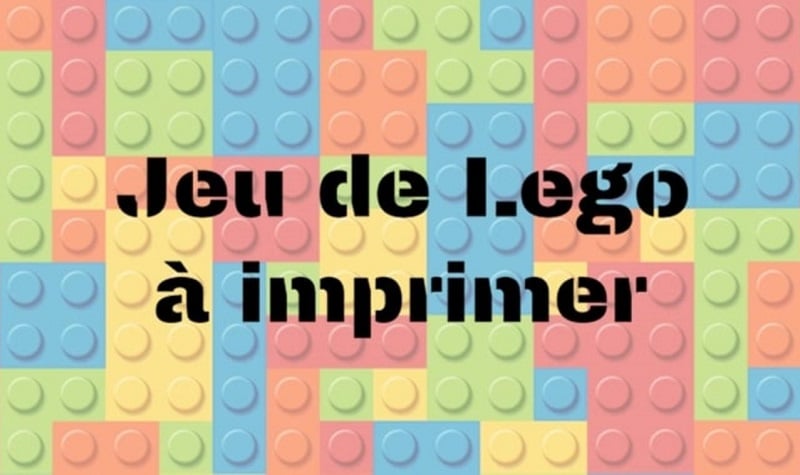 Jeu de société Lego à imprimer