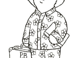 coloriage paddington pyjama