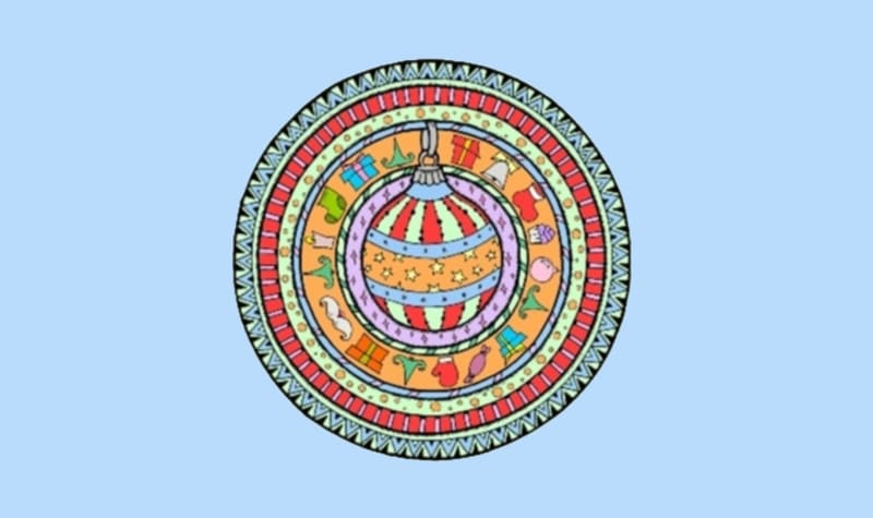 coloriage mandala de noël