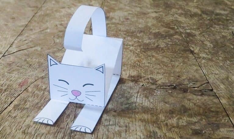 Comment faire un chat en papier facile : une idée simple