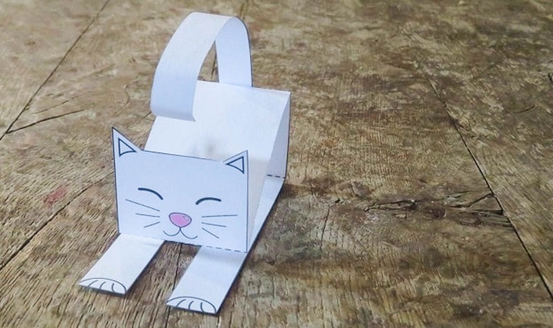 Comment faire un chat en papier facile