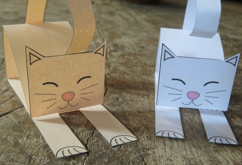 chat en papier adorable