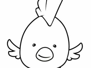 coloriage de poussin