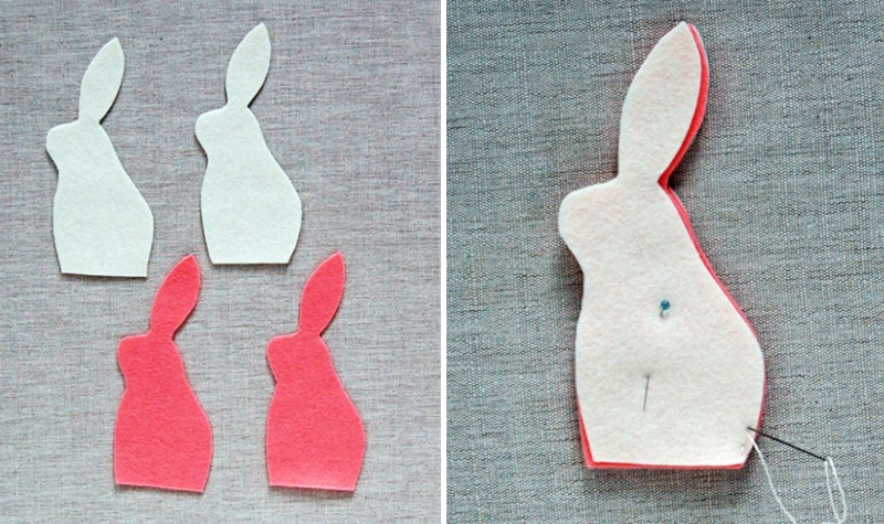make a bunny finger puppet