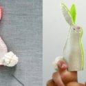 Fabriquer une marionnette à doigt lapin : modèle en feutrine