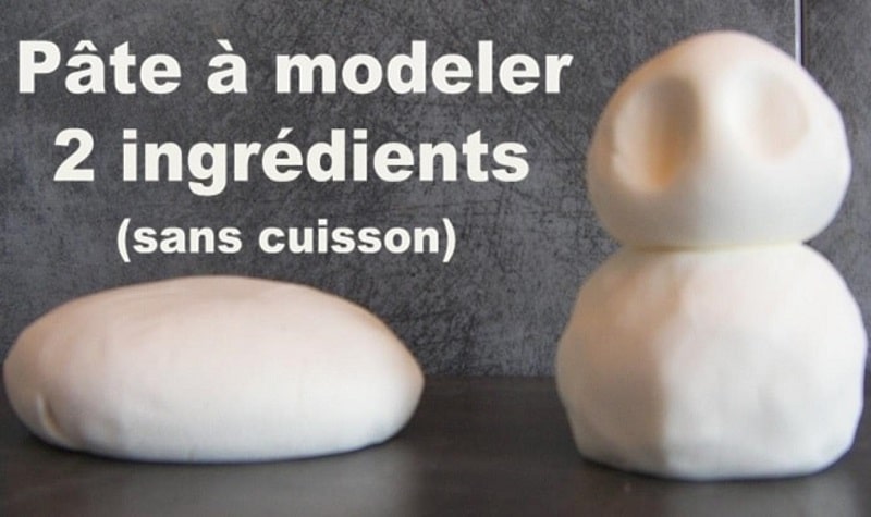 Pâte à modeler avec deux ingrédients et sans cuisson