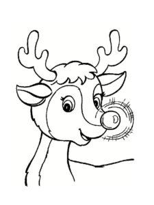 coloriage rudolph le renne