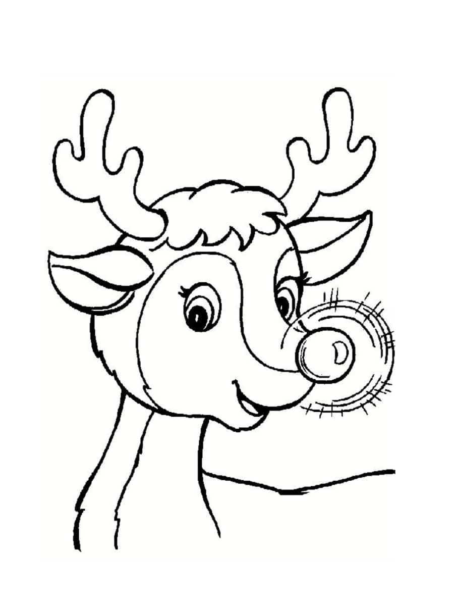 Coloriage renne de Noël  24 dessins à imprimer gratuitement