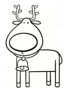 coloriage renne de noel