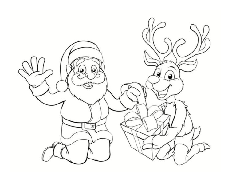 Coloriage renne de Noël : 24 dessins à imprimer gratuitement