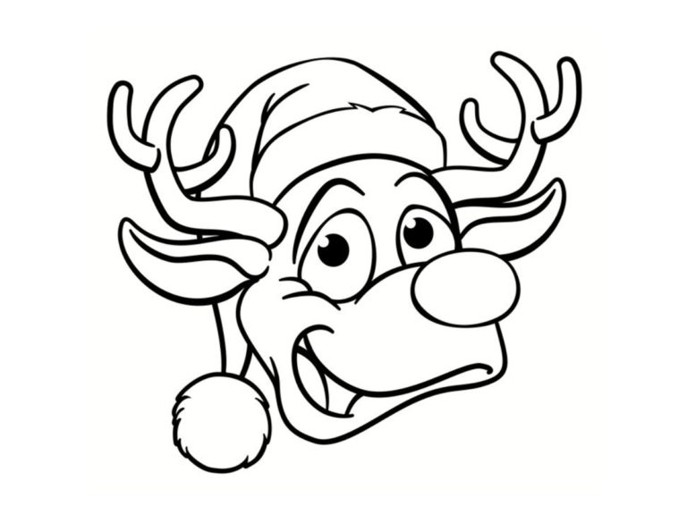 Coloriage renne de Noël : 24 dessins à imprimer gratuitement