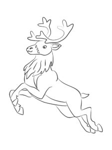 dessin renne de noel