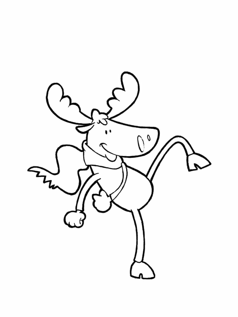 Coloriage renne de Noël  24 dessins à imprimer gratuitement