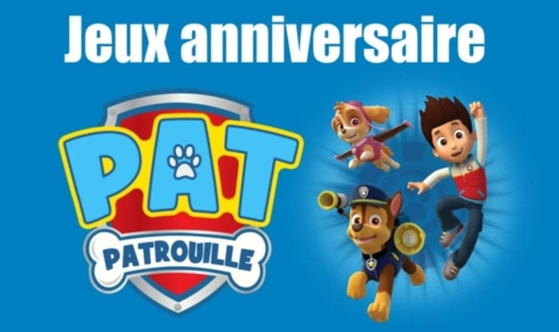 Anniversaire enfant pat patrouille à domicile de 2 à 12 ans